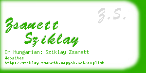 zsanett sziklay business card